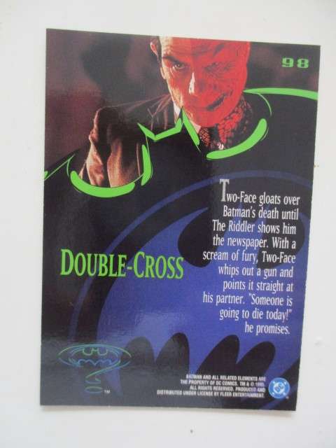 DC/ MARVEL-  - FLEER ULTRA 1995 - BATMAN -  DOUBLE-CROSS