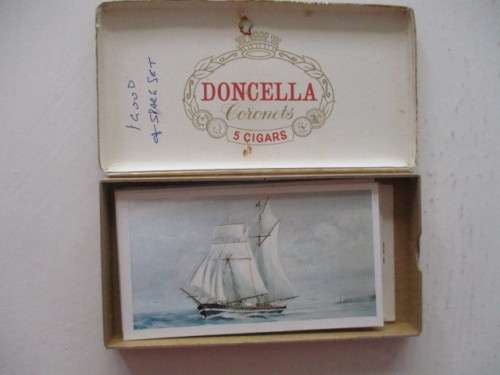 DONCELLA CORONETS CIGAR / CIGARETTE CARDS IN ORIGINAL BOX - SAILING SHIPS