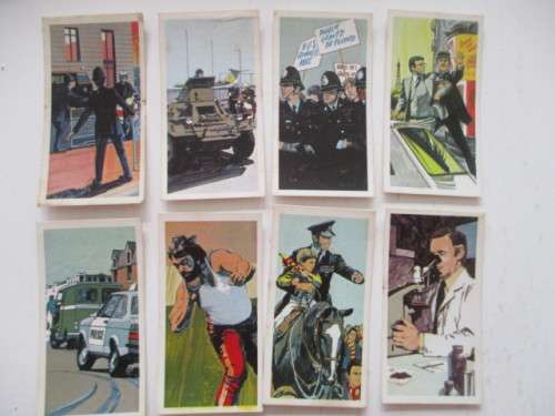 CIGARETTE CARDS / BROOKE BOND TEA CARDS - POLICE FILE - LOT OF 8 CARDS