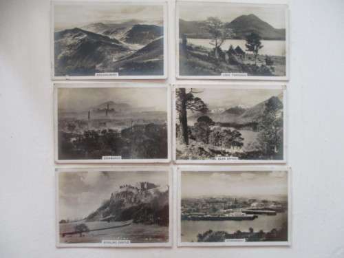 CIGARETTE CARDS - SENIOR SERVICE PHOTOGRAPH CARDS / BEAUTIFUL SCOTLAND - LOT OF 6 CARDS