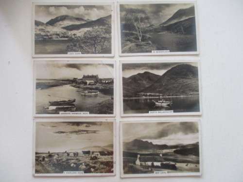 CIGARETTE CARDS -  SENIOR SERVICE CARDS / BEAUTIFUL SCOTLAND -  LOT OF 6 PHOTOGRAPH CARDS