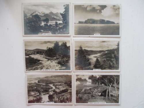 CIGARETTE CARDS  / SENIOR SERVICE / BEAUTIFUL SCOTLAND  LOT OF 6 PHOTO CARDS