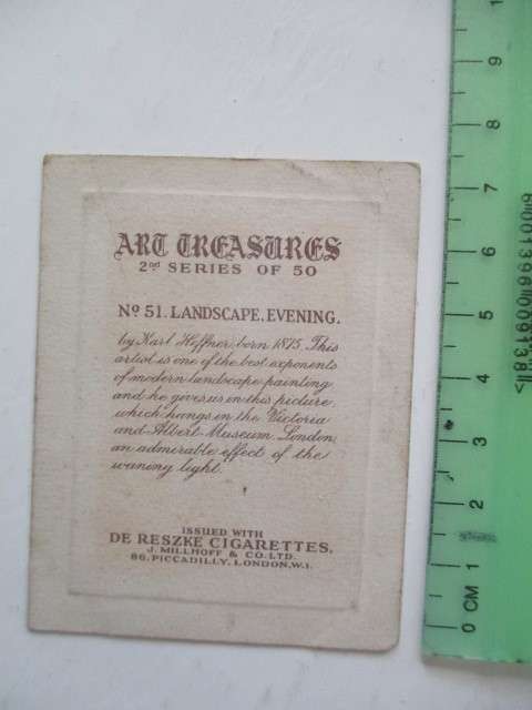 CIGARETTE CARDS  - NO. 51 DE  RESZKE  CARD