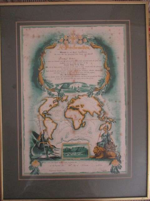 DOCUMENT OF THE PRETORIA CASTLE SHIP SIGNED BY ITS CAPTAIN ON THE CROSSING OF THE EQUATOR - 1954