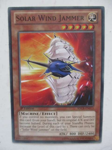 YU-GI-OH - SOLAR WIND JAMMER 1ST EDITION TRADING CARD