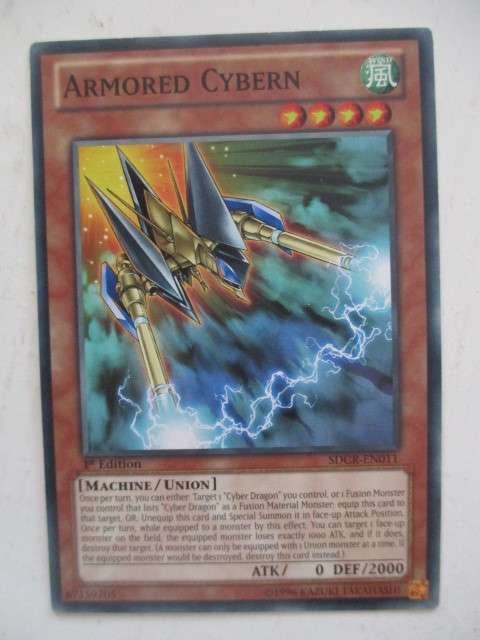 YU-GI-OH  TRADING CARD - ARMORED CYBERN - 1ST EDITION