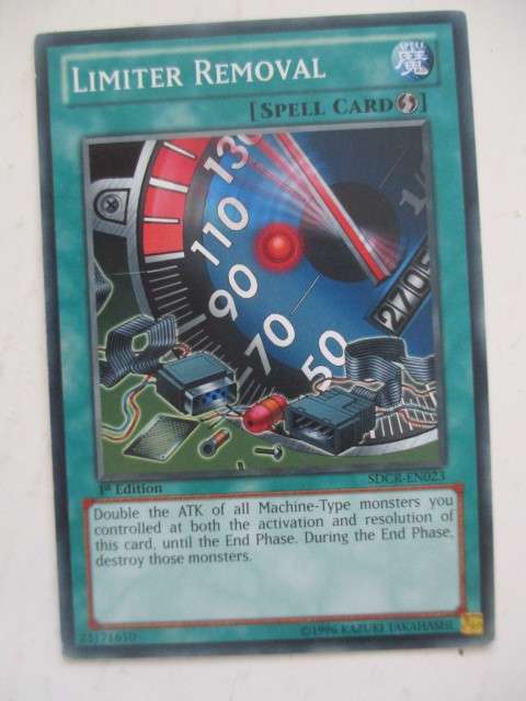 YU-GI-OH TRADING CARD - LIMITER REMOVAL  - 1ST EDITION