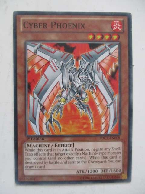 YU-GI-OH TRADING CARD CYBER PHOENIX FROM 1ST EDITION