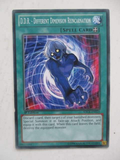 YU-GI-OH TRADING CARD  - D.D.R. - DIFFERENT DIMENSION REINCARNATION - FROM 1ST EDITION