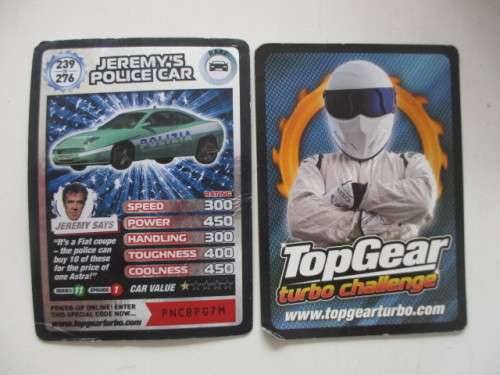 TOP GEAR TRADING CARD LOT  AND OTHER CARDS  APP. 100 TOP GEAR CARDS AND OTHERS