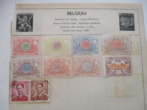 BELGIUM RAILWAY STAMPS UNUSED MOUNTED 1902