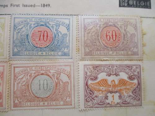 BELGIUM RAILWAY STAMPS UNUSED MOUNTED 1902