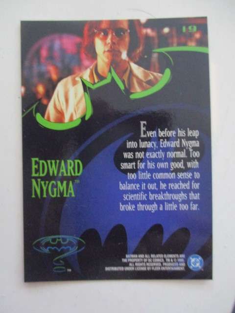 DC / MARVEL BATMAN CARD - EDWARD NYGMA