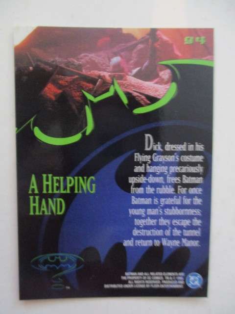 DC / MARVEL TRADING CARD  BATMAN FLEER ULTRA 95 - A HELPING HAND