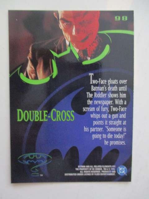 DC / MARVEL  TRADING CARD BATMAN FLEER ULTRA 95 - DOUBLE-CROSS