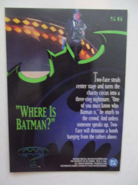 DC / MARVEL TRADING CARD - BATMAN FLEER ULTRA 95 - WHERE IS BATMAN