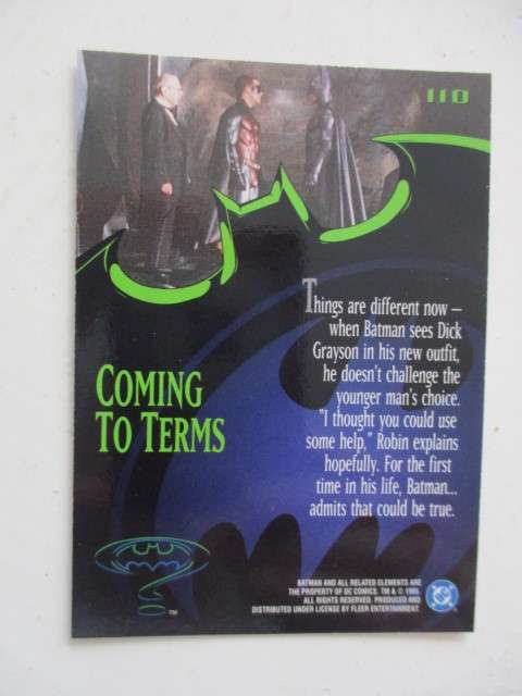 DC / MARVEL TRADING CARD - BATMAN FLEER ULTRA 95 - COMING TO TERMS