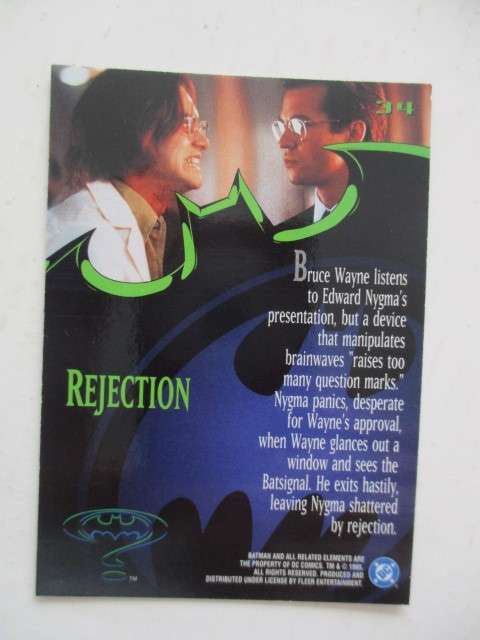 DC / MARVEL TRADING CARD - BATMAN FLEER ULTRA 95 - REJECTION