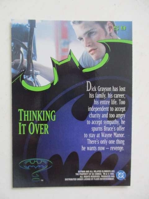 DC / MARVEL TRADING CARD - BATMAN FLEER ULTRA 95 - THINKING IT OVER