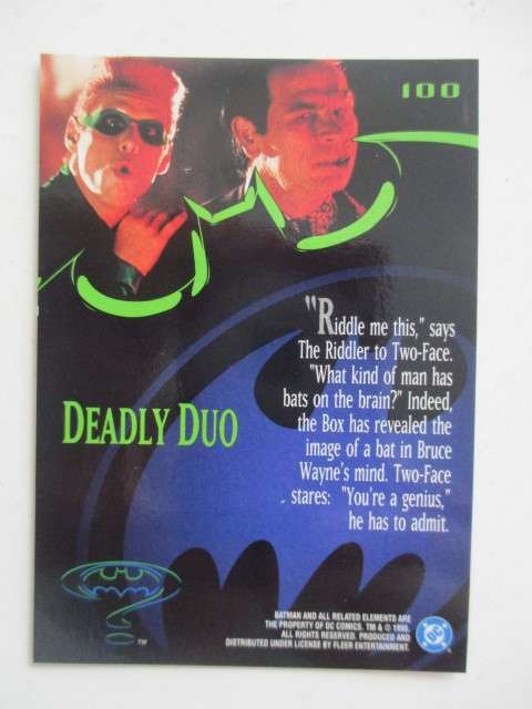 DC / MARVEL TRADING CARD -BATMAN  FLEER ULTRA 95 - DEADLY DUO