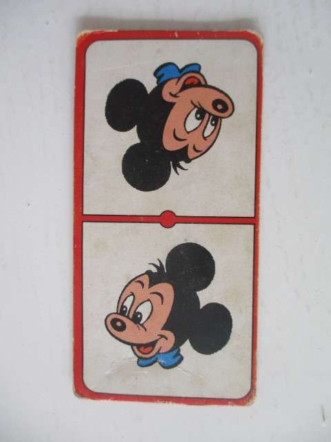 VINTAGE  DISNEY DOMINOES  FROM THE 1970`S MICKEY MOUSE