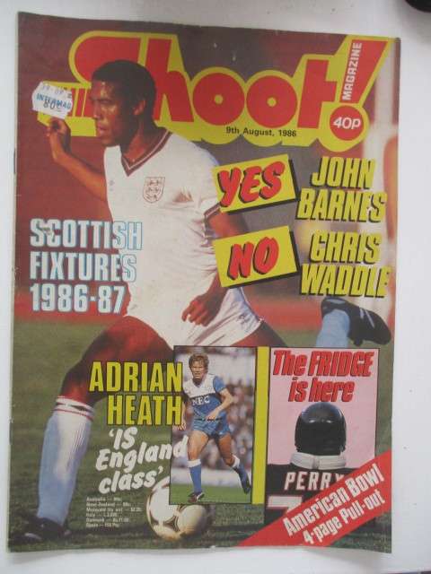 SHOOT MAGAZINE SOCCER 1986