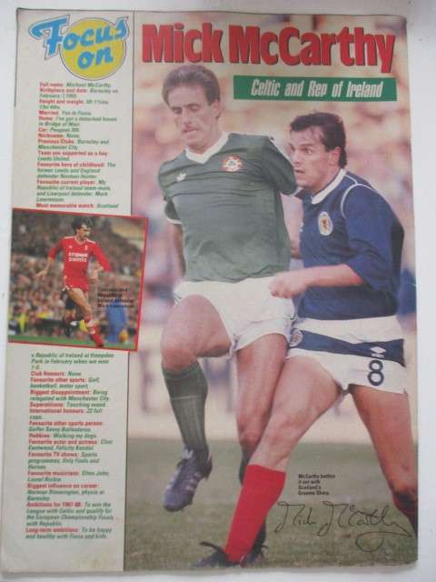 SHOOT MAGAZINE SOCCER 1987