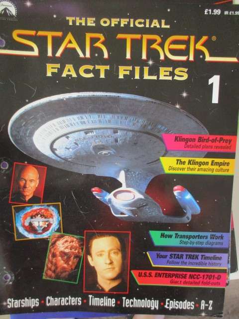 ABOUT 8 KG OF STAR TREK FACT FILES A FEW MISSING
