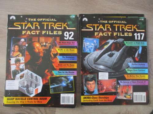ABOUT 8 KG OF STAR TREK FACT FILES A FEW MISSING