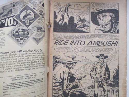 OLD AUSTRALIAN COWBOY COMIC BOOK - GUNFIRE