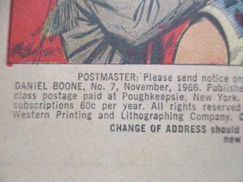 GOLD KEY COMICS - DANIEL BOONE -  NO. 7 -  1966