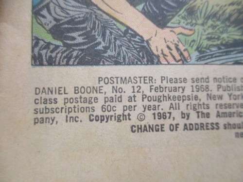 GOLD KEY COMICS - DANIEL BOONE -  NO. 12 - 1968