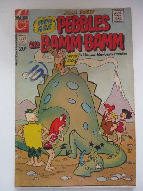 CHARLON COMICS - PEBBLES AND BAMM-BAMM -  VOL. 2 NO. 14 - 1973 - SCARCE!!!!