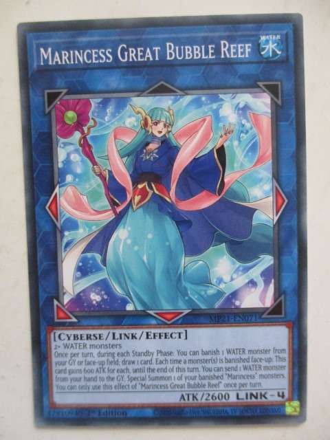 YU-GI-OH TRADING CARD - MARINCESS GREAT BUBBLE REEF 1ST EDITION