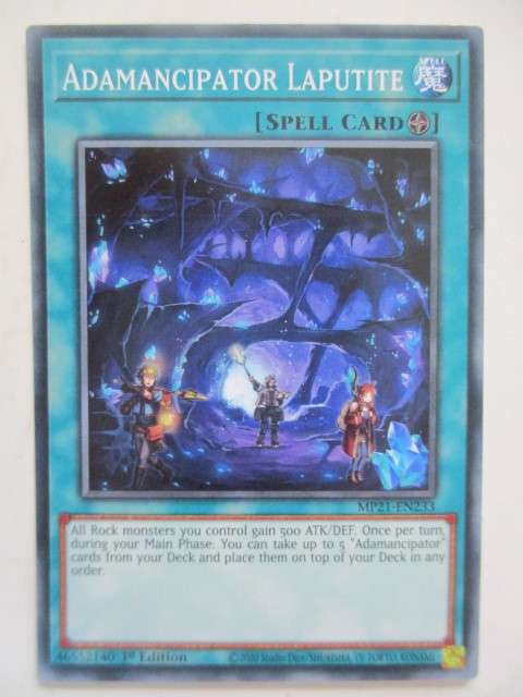 YU-GI-OH TRADING CARD - ADAMANCIPATOR LAPUTITE