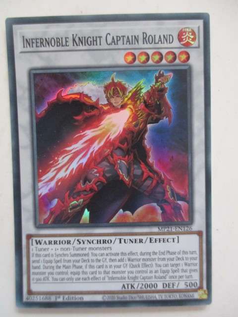 YU-GI-OH TRADING CARD - INFERNOBLE KNIGHT CAPTAIN ROLAND FOIL CARD