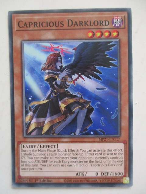 YU-GI-OH TRADING  CARD - CAPRICIOUS DARKLORD