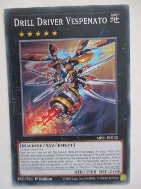 YU-GI-OH TRADING CARD - DRILL DRIVER VESPENATO