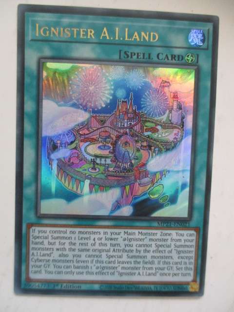 YU-GI-OH TRADING CARD - IGNISTER A.I. LAND HOLO CARD