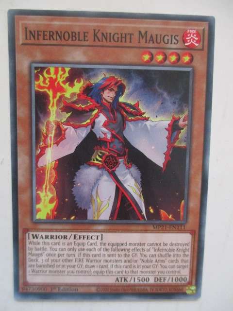 YU-GI-OH TRADING CARD - INFERNOBLE KNIGHT MAUGIS