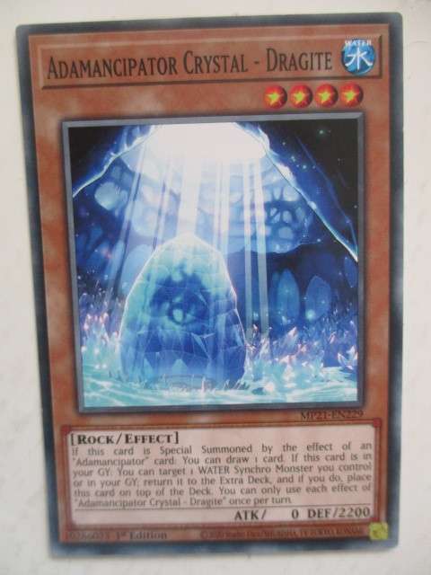 YU-GI-OH TRADING CARD - ADAMANCIPATOR CRYSTAL - DRAGITE