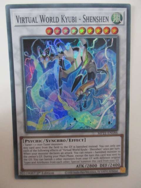 YU-GI-OH TRADING CARD - VIRTUAL WORLD KYUBI - SHENSHEN - FOIL CARD