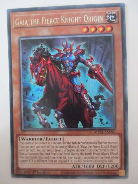 YU-GI-OH TRADING CARD -  GAIA THE FIERCE KNIGHT ORIGIN