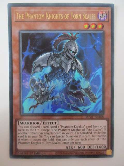 YU-GI-OH TRADING CARD - THE PHANTOM KNIGHTS OF TORN SCALES - HOLO CARD