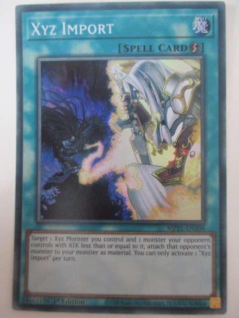 YU-GI-OH TRADING CARD - XYZ IMPORT HOLO CARD