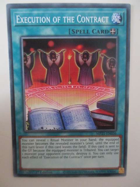 YU-GI-OH  TRADING CARD - EXECUTION OF THE CONTRACT
