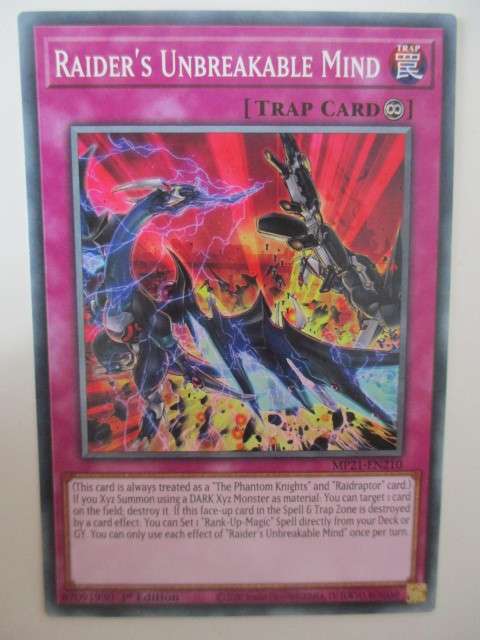 YU-GI-OH TRADING CARD - RAIDER`S UNBREAKABLE MIND