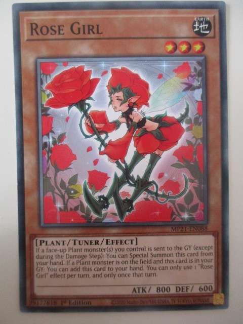 YU-GI-OH TRADING CARD - ROSE GIRL