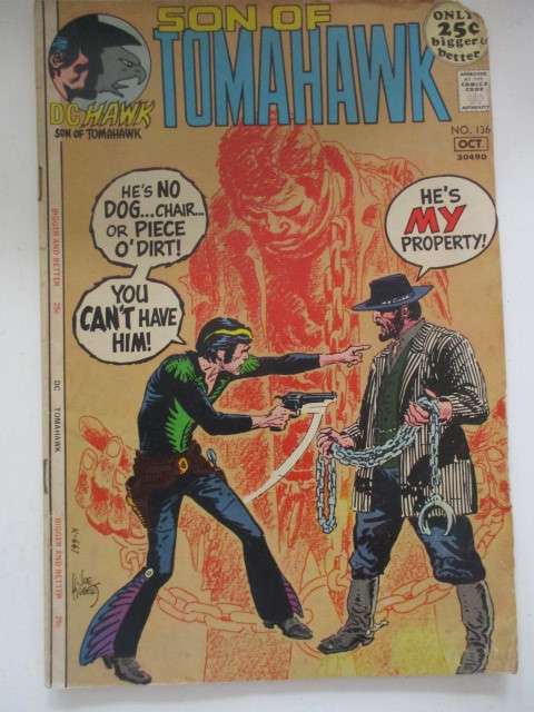 VINTAGE COWBOY COMIC - DC HAWK - SON OF TOMAHAWK -  NO. 136 - 1971