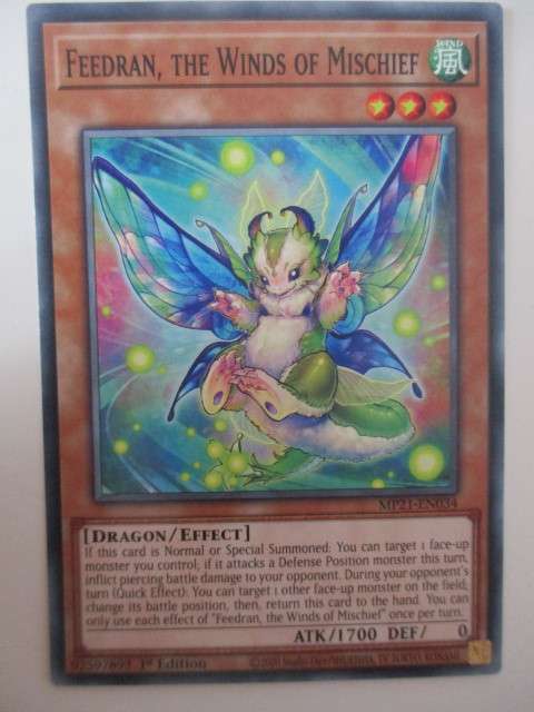 YU-GI-OH TRADING CARD - FEEDRAN THE WINDS OF MISCHIEF